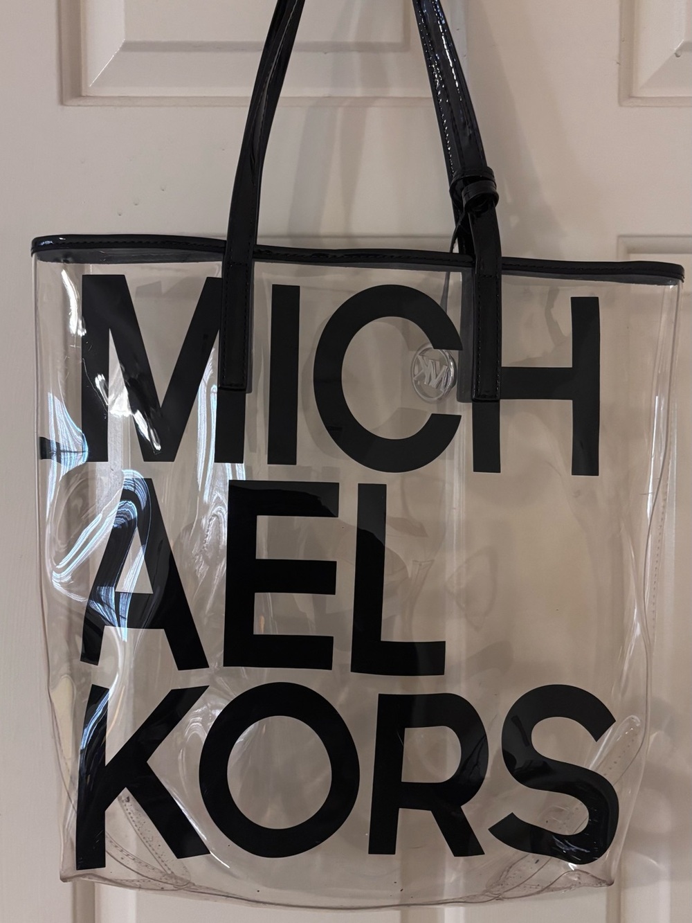 Michael Kors Clear Tote with Bold Black Logo